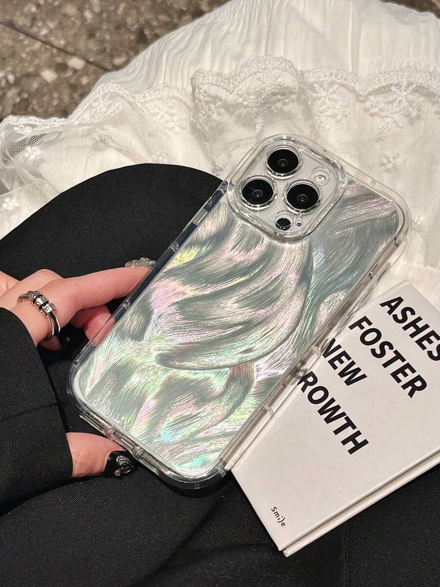 1 Stück TPU Feder Faser glänzende stoßfeste Handyhülle, minimalistisches Design kompatibel mit iPhone X, XR, XS Max, 11, 12, 13, 13 Pro, 13 Pro Max, 14 Pro Max, 15, 15 Pro, 15 Plus, 15 Pro Max, 16, 16 Pro, 16 Plus, 16 Pro Max wasserdicht, stoßfest, kratzfest