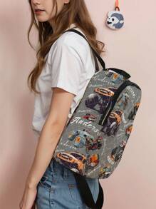 1pc Customized Name & Diamond Pattern Backpack, Can Be Customized According To Your Unique Design, Suitable For Children And Teenagers, Print Your Own Name Or Your Sister/Classmate's Name As A Gift,Multi-Functional,Ornamental,Letter,Stylish,Modern,Colorful,Cute,Adorable,Casual,Custom,Personalised,Unique,Customized,Ideal Gifts For Him,Ideal Gifts For Her