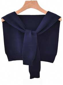 韩式休闲时尚纯色披肩 - 彩色 - 查看 3