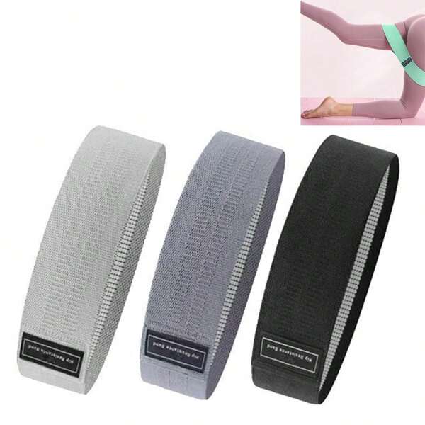 3pcs/Set Elastic Hip Band Yoga Resistance Band Wide Fitness Exercise Legs Band Loop For Circle Squats Training Outdoor Gym Fitness Booty Workout