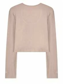 Cárdigan de ajuste slim de unicolor para mujer - Rosa - Ver 5