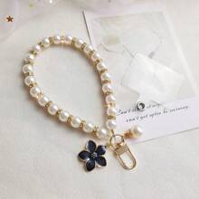 1 Set Fashion Pearl Extension Chain, Sakura & Camellia Flower Phone Lanyard, Water Cup Lanyard, Handbag Strap Chain