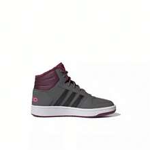 Adidas HOOPS MID 2.0 K Children's Basketball Sneakers Winter Sports Leisure Plus Velvet Warm Wear-Resistant Casual Shoes