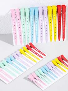 24/36/48 PCS Hairdressing Seamless Clip Duckbill Hairdressing Partition Clip One-Line Positioning Clip Alligator Hair Clip Hair Salon Hair Styling Tool Professional Hair Clips For Styling Sectioning, Non Slip No-Trace Duck Billed Hair Clips With Silicone Band, Salon And Home Hair Cutting Clips For Hairdresser, Women, Men, Pet, Back To School, Travel Holiday Essentials,Travel Essentials,Travel Essential,Hairstyle,Hairdressing,Hair,Travel,Hair Products,Hair Tools,Hair Stuff,Barber,Barber Accessories,Barbershop,Hairdressing Equipment