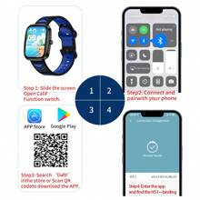 LIGE LIGE New Smart Kids Watch 1.75-Inch HD Square Large Screen, A Variety Of Fun Puzzle Games, HD Cameras, Video And Music Players, Audiobooks, Learning Cards, Alarm Clock Reminders, Waterproof, Birthday Gifts, Smart Watches For Boys And Girls