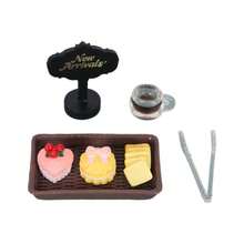 1 Set Mini Cake Stand & Juice Accessories, Realistic Miniature Sweet Shop Scene Decorations - Various - View 6
