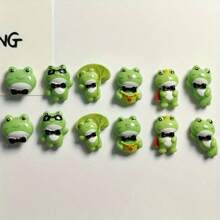 6pcs/Set - Cute Cartoon Frog Shape Refrigerator Magnets, Decorative Round Fridge Stickers For Office, Kitchen, Whiteboard, Food Storage And Dishwasher - Perfect For Holiday Home Decor And Valentine's Day Gift