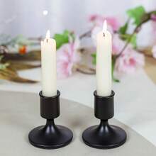 2/4/6/12/30pcs Cone Shaped Candle Holders, Gold/Black Candle Stands For Tabletop Center, Wedding Reception, Holiday Christmas Fireplace Or Home Decor