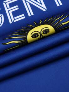 SURUIDA 1 件阿根廷足球球衣，专业运动足球衫，适合比赛、休闲、团队、户外运动短袖上衣