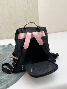 Fashionable Casual Versatile Large Capacity Backpack - Black - View 9