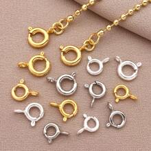 5/10/15 stuks 18K vergulde veersluitingen messing ronde sluitingen open ring sieraden veersluiting sieraden connector sluitingen voor armband ketting sieraden doe-het-zelf knutselen maken