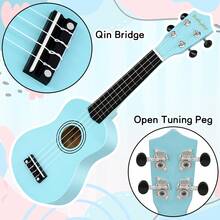 21 Inch Soprano Ukulele With Gig Bag, Pick, And Spare Strings – Great For Schools And Beginners - Baby Blue - View 3