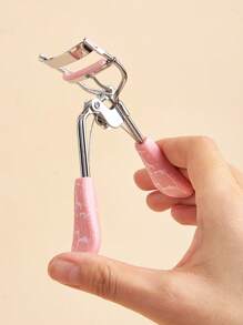 Pink Crackle Eyelash Curler With 10 Extra Replacement Pads - Durable, Easy-To-Use Beauty Makeup Tool, Comfortable Grip Fits All Eye Shapes & Lash Lengths, Quickly Curl Lashes, Lasting Beauty Tool Set. Eyelash, False Lash Eye Makeup Tools For Commercial, Home & Gift Use.