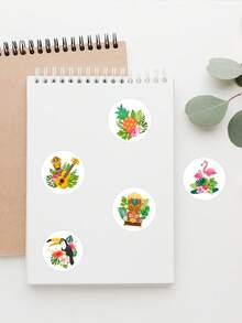 120 miếng dán tròn hình chim hồng hạc theo chủ đề Hawaii, vật dụng gói quà tiệc sinh nhật, kẹo, túi quà, miếng dán niêm phong, miếng dán sổ tay, miếng dán sổ nhật ký tự làm, miếng dán trang trí - Hawaii - Xem 5