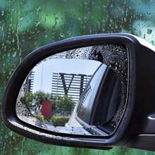 2 piezas Película transparente impermeable para el espejo retrovisor del coche, accesorios antivaho y resistentes al agua