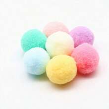 High-Elastic 3cm Fluffy Pompoms Balls 30mm Soft Pom Poms For Hobby Supplies And DIY Creative Arts Crafts Party Making Decoration 21pcs (20g) - Multicolor - View 9