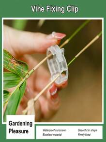 10/100/200pcs Tomato Clips, Plastic Grid Clips, Plant Support Clips, Grape/Tomato Vine Vegetable Plant Garden Support Clips For Healthier Plants