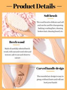 1pc Personalized Baby Brush And Comb Set,Custom Name Baby Hairbrush,Wooden Engraved Infant Hair Brush,Baby Hair Brush Infant Head Massager,For Newborn Hair Brush Baby Shower Personalized Gifts Baby Brush Set | Personalized Wooden Brush | Newborn Girl Essentials Personalized Wooden Baby Hair Brush And Comb Set 3 Pieces- Natural Goat Hair Brush For Newborn, Gentle For Infant Scalp, Personalized Newborn Brush And Comb Setwinter Eve Gifts Back To School Winter Gift Ideas Boy Girl Valentine's Day Multi-Functional,Ornamental Exquisite,Stylish,Baby Fashion,Tidy,Colorful,Modern,Cute Kawaii Adorable Custom,Unique Treasurefinds,Baby Gifts,Cutebaby,Toddler Fashion Ideal Gifts For Him Family,Friends,Daughter,Son,Her For Children's Day,Multi-Functional,Ornamental,Letter,Stylish,Modern,Colorful,Cute,Adorable,Casual,Custom,Personalised,Unique,Customized,Ideal Gifts For Him,Ideal Gifts For Her,Customized Kids Growth Souvenirs,Warm Ambience - Style 2 - View 8