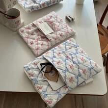 全新韩式蝴蝶和碎花笔记本电脑内胆包,柔软触感保护袋,适用于 11/13/15 英寸笔记本电脑/平板电脑,女式笔记本保护套内衬 - 彩色 - 查看 2