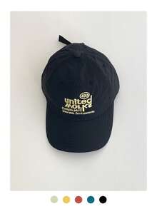 Joivida 1 szt. Miękka czapka baseballowa z haftowanym napisem Crown w kolorze żółtym, nowy model na wiosnę/lato dla kobiet, szybkoschnący, oddychający kapelusz przeciwsłoneczny, czapka z daszkiem w blokach kolorów, lekka czapka chroniąca przed słońcem