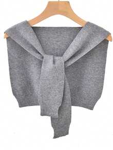 韩式休闲时尚纯色披肩 - 彩色 - 查看 2