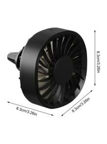 1 pièce Ventilateur de montage sur bouche d'aération de voiture avec lumière colorée, 3 vitesses de vent, faible bruit, ventilateur de refroidissement USB pour véhicules, mini ventilateur de voiture