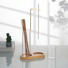 2 In 1 Incense Holder, Wire Incense Clip For Anti-Ash Flying Incense Burner With Removable Glass Ash Collector And Incense Candle Organizer, Elegant Aromatherapy For Meditation, Yoga, Tea Space And Home Decor,Living Room Accessories. - Multicolor - View 8