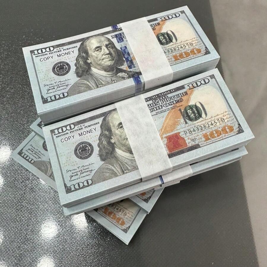 100/200/600pcs New $100 Bill Prop Money, Realistic Fake Paper Currency Toy Bills, Suitable For Christmas And Halloween Decorations, Not Real Money, Ideal For Kids Play - Multicolor - View 1