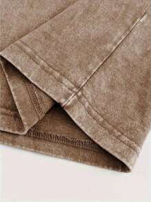 230g Washed, Defend Our National Park Printed T-Shirt With Little Bear, High-Quality Wax Printed Cotton Retro Fashion Brand T-Shirt, Beach Essential, Men's Summer T-Shirt, Holiday Gift, Perfect Gift