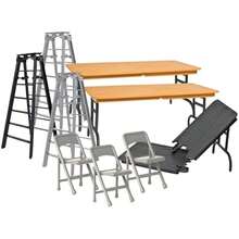 Tables Ladders And Chairs Match Accory Set For Wrestling Action Figures - as pic - View 2