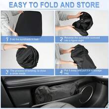 Universal Car Windshield Sun Shade, Foldable Reflective For Windshield & Window Shades With Overlapping Design, Car Interior Accessories