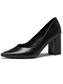 Women's Chunky High Heel Shoes With Pointed Toe - Multicolor - View 2
