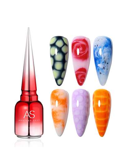 AS 15ml Clear Nail Blooming Gel Polish Blossom Spreading Effect Functional Gel Leopard Watercolors Nail Art Varnish Manicure Pedicure