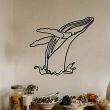 CIFbuy Single Whale Ironwork Masterpiece: With Extremely Simple Lines And An Elegant Whale Shape, It's Placed In Living Rooms And Bedrooms, Endowing The Space With Agile Beauty And Majestic Charm.Suitable For Modern Home Decoration