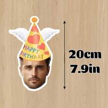 7/14/21pc Customized Facial Photo Birthday Banner, Personalized Customize Digital Birthday Party Banner, Customized Birthday Banner, 21 Years Old, 30 Years Old, 40 Years Old, 50 Years Old Birthday Custom Party Decoration Fun Banner
