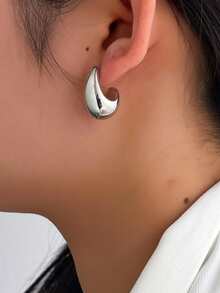 LADYCOCO 4 Pasang Anting-Anting Bentuk Tetesan Air Mata yang Modis & Elegan, Cocok untuk Pemakaian Sehari-hari Wanita, Kencan, dan Pesta - Set 4 pasang warna-warni - View 5