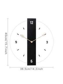 1 Pieza, Reloj de pared de acrílico transparente, reloj de pared con puntero de grano de madera moderna y hoja, diseño personalizado, mecanismo de reloj silencioso sin sonido de tic tac, adecuado para sala de estar, dormitorio, decoración del hogar, cocina, decoración de oficina. Un regalo de vacaciones para amigos. Reloj de pared