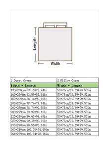 3 件套简约舒适柔软拉绒印花床上用品套装，包括被套和枕套
