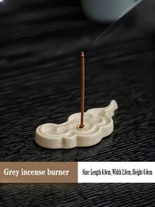 祥云迷你香插中式陶瓷创意桌面香炉家用室内檀香沉香可爱香座，简约精致 - 彩色 - 查看 6