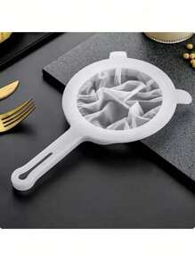 1pc/4Pcs, Multi - Piece Plastic Food Filter With Double Handles, Made Of Fine - Mesh Nylon, Is Suitable For Filtering Soy Milk, Coffee, And Juice. It's A Must - Have Item In The Kitchen.