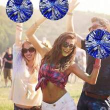 2 piezas Porristas sosteniendo bolas con pompones y cintas, props para espectáculos de danza, props para juegos de danza cuadrada, para fútbol, baloncesto, fútbol y actuaciones deportivas, deportes de equipo, danza y animación