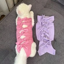 Cat Spay/Neuter Surgery Suit, Breathable Restraint Clothing To Prevent Biting And Licking For Post-Operation Female Cats And Dogs - Purple - View 4