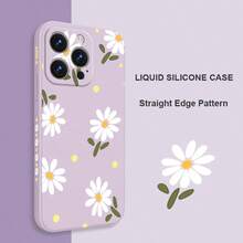 液体硅胶小菊花图案外壳适用于 16e 15 Pro Max 14 Plus 13 Mini 12 Pro 11 X XS XR XS Max 7 8 Plus SE2 SE3 Galaxy S24 Ultra S23 FE S22 Plus S21 S20 S10 A55 A54 A53 A52 A51 A35 A34 A33 - 紫色 - 查看 10