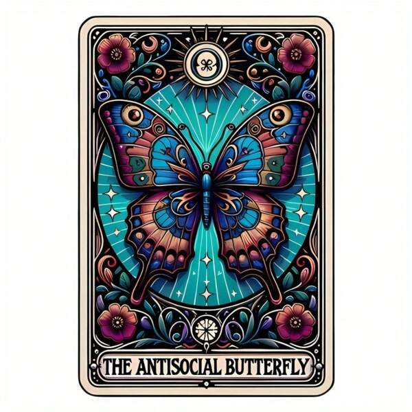 1/2/3pcs Creative & Durable Tarot Card & Butterfly Hot Press Stickers - Easy To Apply & Wash, Suitable For DIY T-Shirts, Jeans, Hoodies, Backpacks, Etc.