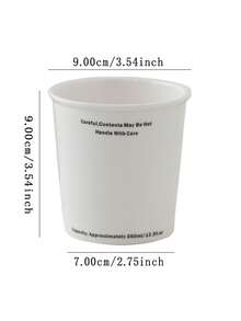 纸杯形陶瓷杯、手握字母牛奶杯、拿铁咖啡杯返校 - 白色 - 查看 14