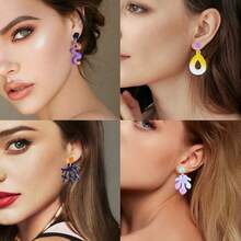 1pc Silicone Mold For DIY Geometric Asymmetrical Earrings/Pendants - Transparent White - View 2