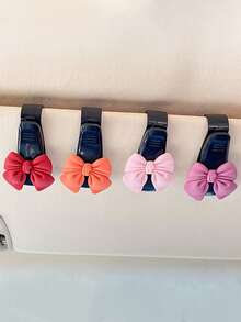 1pc Car Glasses Clip Multi Functional Car Sunglasses Clip Car Sunshade Storage Clip Sunglasses Clip Card Clip - one-size - View 4