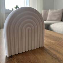 1 Set Of 3 Silicone Molds For Vase Trays, Including Striped Vase Mold, Arched Rainbow Mold And Round Striped Tray Mold, Suitable For DIY Resin Plaster Decorative Vases And Flower Arrangements, As Well As Arched Storage Trays For Jewelry Display And Home Decor Crafts - White - View 6