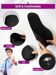 larrycard 1块硬质腹部训练板，平坦腹部，腰椎塑形泡沫板 - 黑色 - 查看 5