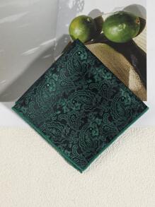 1pc Men's Paisley Pattern Handkerchief Necktie, Fashionable Accessory For Daily, Holiday, Travel, Work Outfit